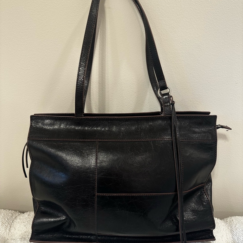HOBO Black Leather Tote Bag